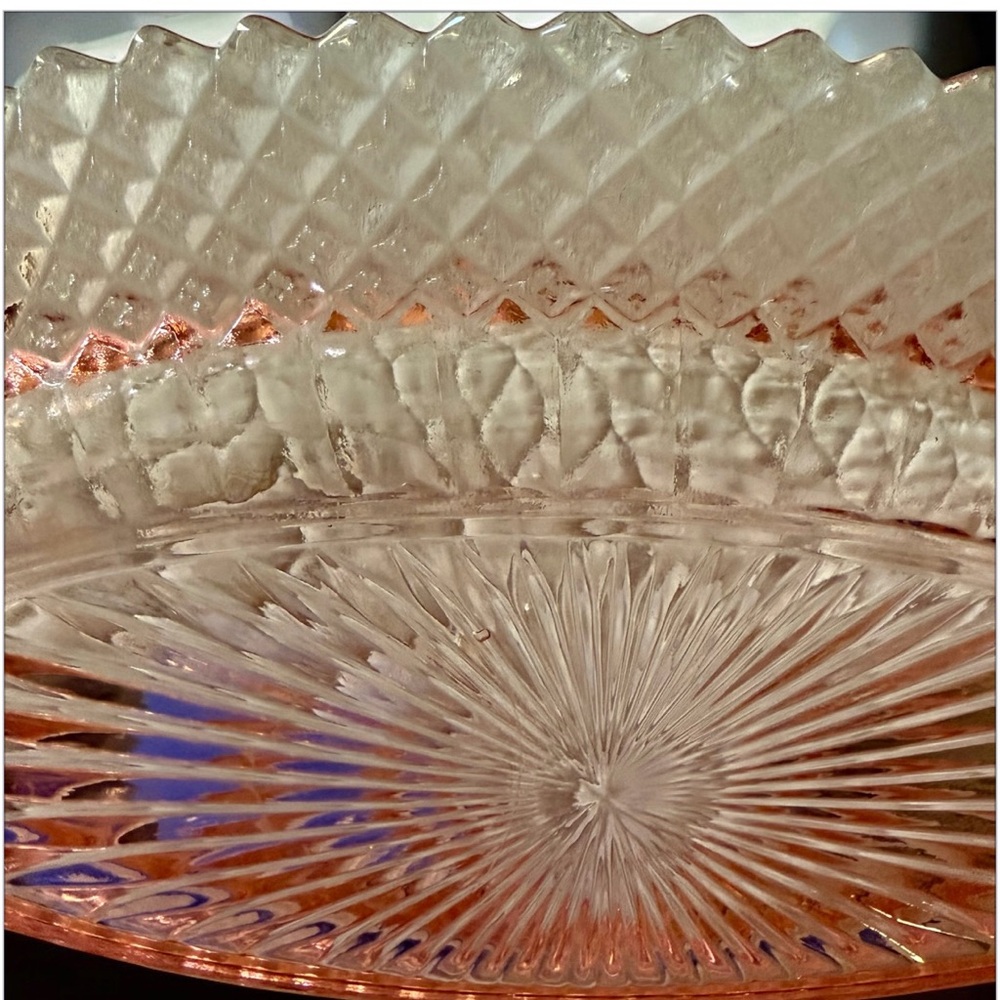 Vintage Anchor Hocking Miss America Pink Depression Glass Celery Dish - Picture 6 of 12